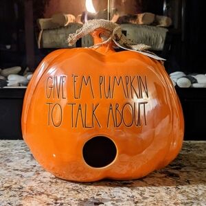 Rae Dunn 9in Ceramic Pumpkin to Talk About Birdhouse